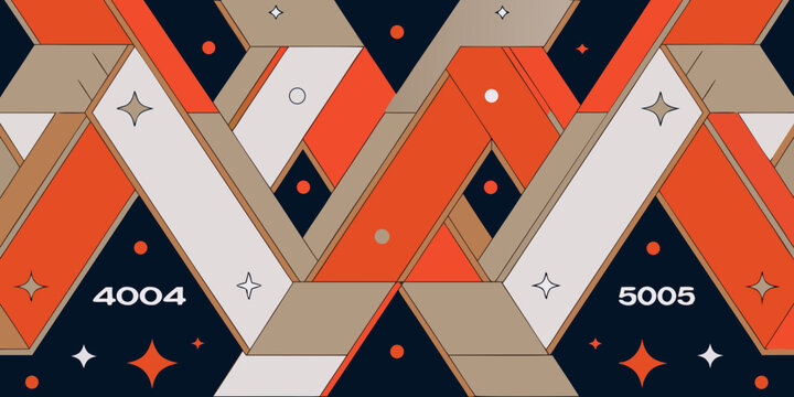 geometric pattern with numbers and stars triangle