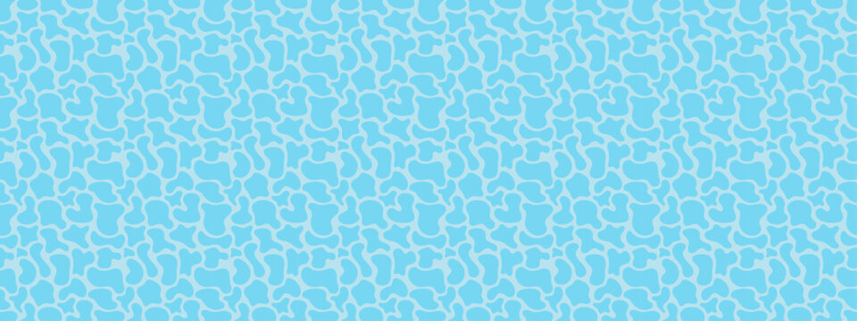 Seamless Water Pattern Vector Illustration. Swimming Pool or Ocean Water Surface Texture Pattern. Repeatable Seamless Pattern. 