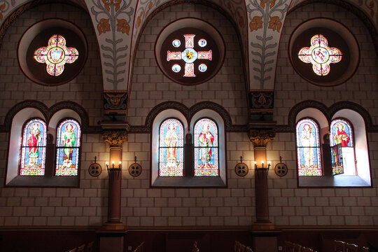 saint-l&eacute;on IX chapel in eguisheim in alsace in france 