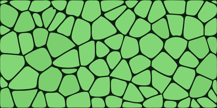 mosaic pattern with green irregular shapes tiles