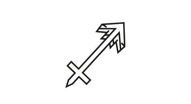 Sagittarius Zodiac Symbol Astrology Sign Icon.