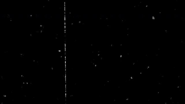 Filmgrain Overlay. Grainy black film texture overlay with white vertical scratches and dusty static for grunge background aesthetics. Suitable for vintage designs.