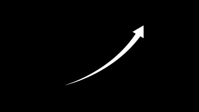 Abstract arrow business graph icon animation background. 4k video motion graphics