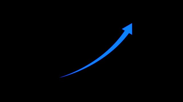 Abstract arrow business graph icon animation background. 4k video motion graphics