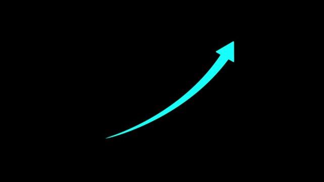 Abstract arrow business graph icon animation background. 4k video motion graphics