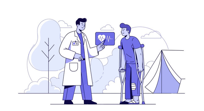 Medical Consultation Demonstrating Patient Care And Health Monitoring With Friendly Attentive