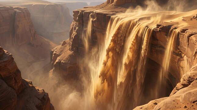 Sandfall in Grand Canyon &ndash; Natural Wonder