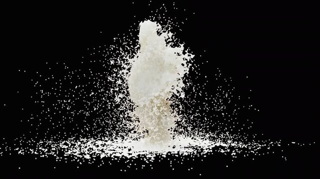 Milk Splash Dancer Character with Alpha Matte