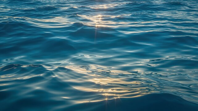 rippling water surface with sunlight reflections blue waves ocean sea natural scenic