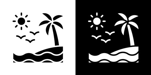 Obraz premium Beach Icon Set Multiple Style Collection