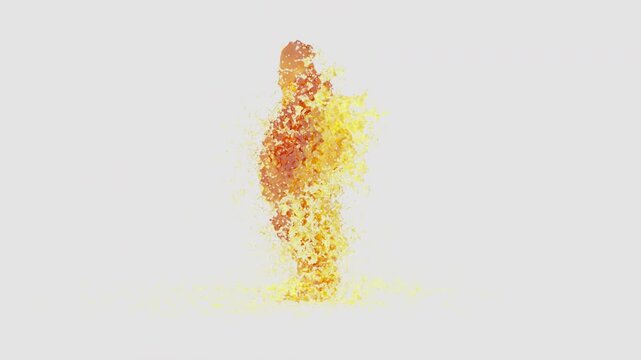 Oil Breakdance Character Dance Motion with Alpha Matte
