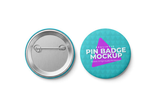 Pin Badge Mockup for Business Presentation and Commercial Design