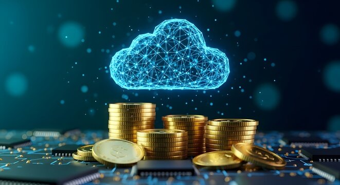 Cloud cost optimization managing expenses with digital cloud computing and financial growth