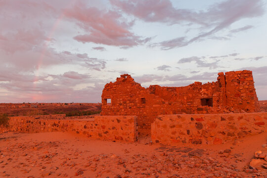 Sunset on the hill of Ouadane in Mauritania