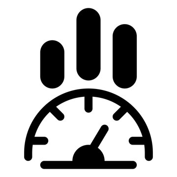 Performance icon for analytics, speed and optimization