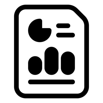 Report icon for analytics, business and statistics