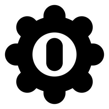 Settings icon for configuration, control and system