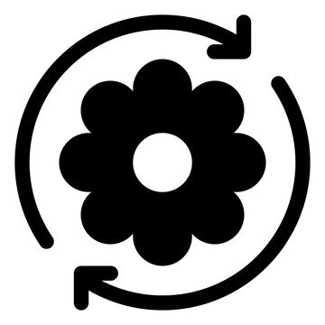 Gear activity icon for settings, automation and workflow