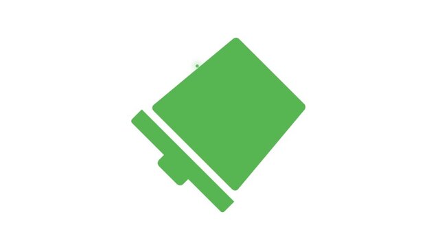 Green Recycling Icon Animation 4k Stock Video