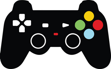 Black video game controller silhouette. © RIKARDO