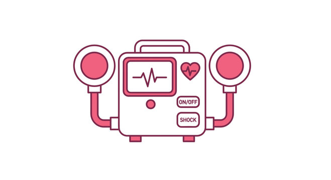 Medical Defibrillator Depiction: A Crucial Device for Cardiac Emergency Treatment