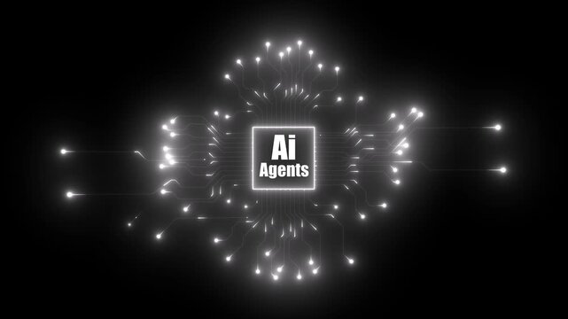 A captivating video featuring hands engaging with an artificial intelligence concept represented by digital circuits and data elements, highlighting innovation and technology