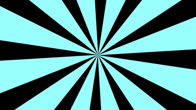 Dynamic comic style starburst backdrop with spinning light blue rays, vibrant radial pattern backdrop
