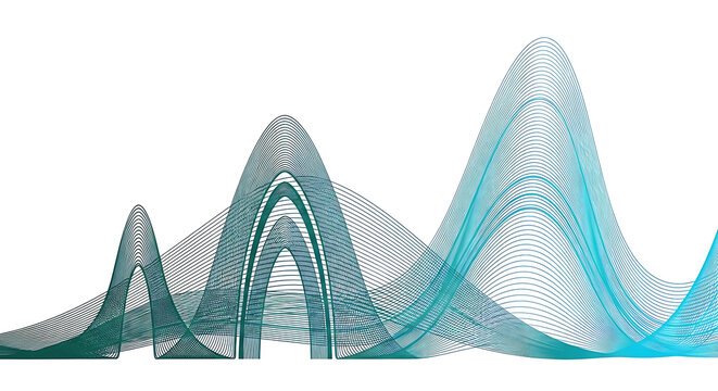 Abstract data wave pattern with peaks and valleys rendered as a digital stream abstract technology visualization information analysis frequency background mathematics structure