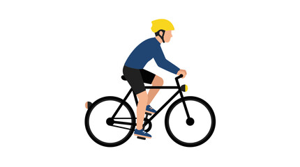 Fototapeta premium Man Cycling with Helmet
