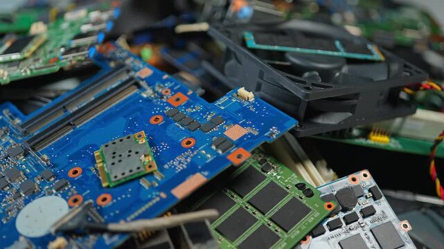 E-waste discarded electronics from servers, AI deep learning datacenters and clouds, network gear, cpu and gpu, ram dram memory. And SSDs with HHD hard drives.  Contain valuable rear earth materials.