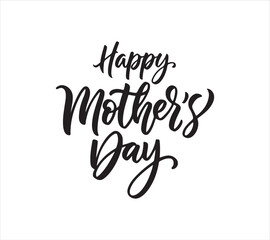 Fototapeta premium Happy Mothers Day calligraphy text on white background