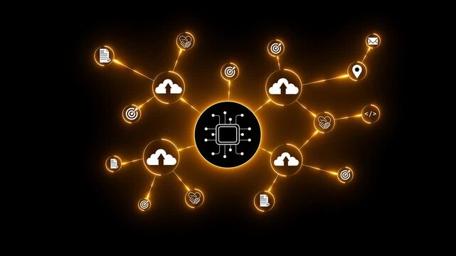 Digital transformation change management, internet of things (IoT), new technology bigdata and business process strategy, automate operation, customer service management, cloud computing.4k video