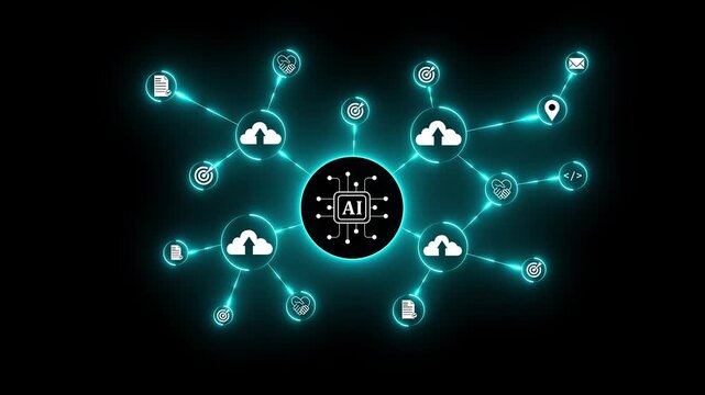 Digital transformation change management, internet of things. new technology bigdata and business process strategy, customer service management, cloud computing, smart industry.Ai technology.4k video