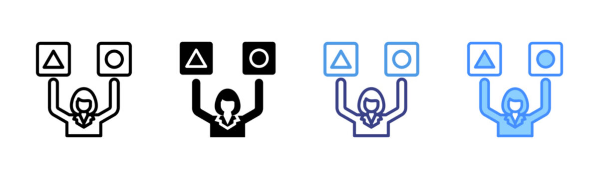 Ab Testing Icon Set Multiple Style Collection