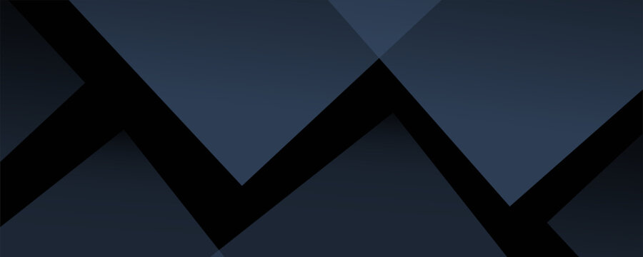 Modern black blue abstract background. Minimal. Color gradient. Dark. Web banner. Geometric shape. 3d effect.