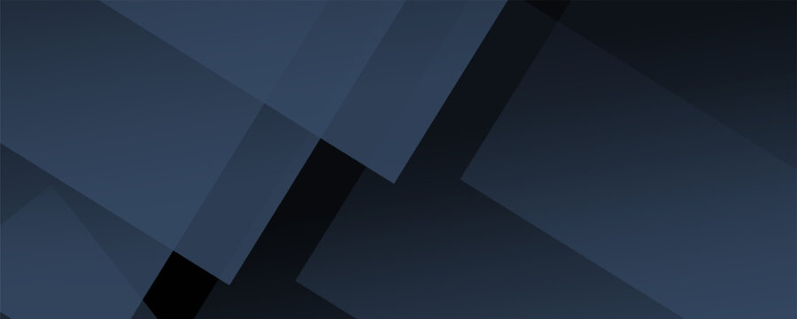 Modern black blue abstract background. Minimal. Color gradient. Dark. Web banner. Geometric shape. 3d effect.
