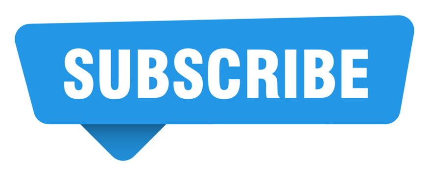 subscribe sticker. subscribe blue sign isolated on transpatent background