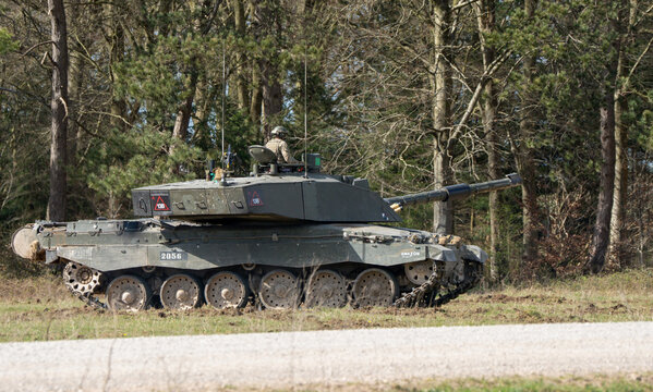 a large main battle tank on exercise
