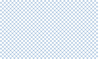 Blue diamond grid pattern. Seamless geometric lattice background. Abstract diagonal line texture. Modern repeating mesh design. Vector illustration. © Orvix