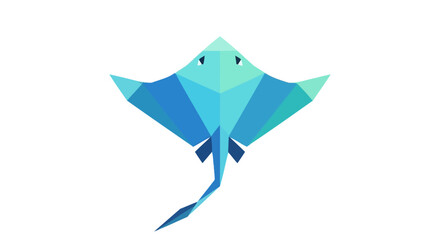 Geometric Ray Fish Swimming © leyat