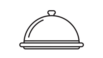 Fototapeta premium Clock Icon Outline with Bell Top and Circular Face, Minimal Vector-Style Symbol for Reminders, Alarms, and Time Management