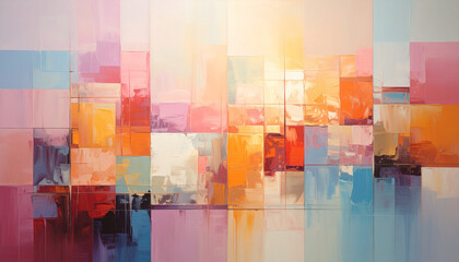 Abstract colorful geometric composition