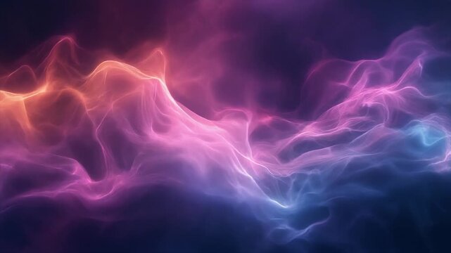 Glowing currents pulsing soft electric plasma blends waving lightly slow cinematic ambience
