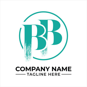 Modern bb letter logo design with circular frame