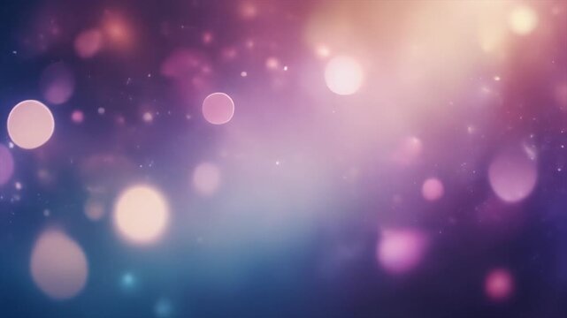 Floating soft cosmic bokeh lights dissolving smooth gradient background cinematic ambience