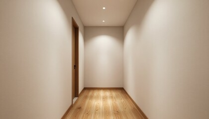 Fototapeta premium Exploring minimalist design modern hallway interior space visual content contemporary environment perspective aesthetic appeal