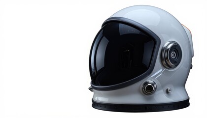 Fototapeta premium Exploring space equipment astronaut helmet space station product showcase clean environment side view futuristic design