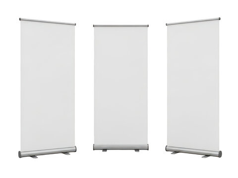 Three identical rectangular metal plates with rounded edges