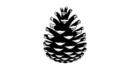 Minimal Pine Cone Vector Illustration © Dodol Creative Stock