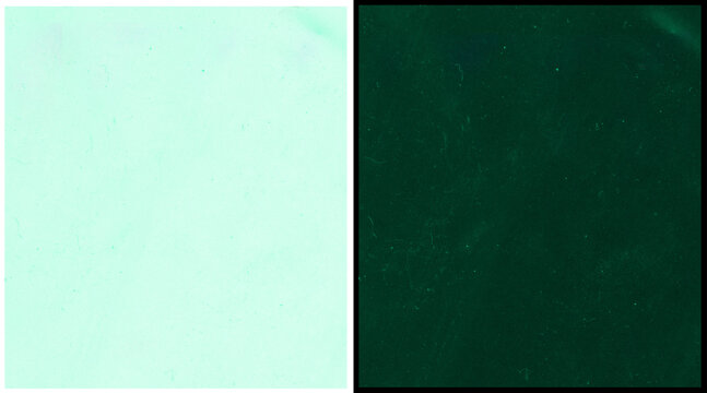 Minimalist split screen background with mint green and dark emerald tones, dual tone abstract paper texture, elegant two-color contrast backdrop